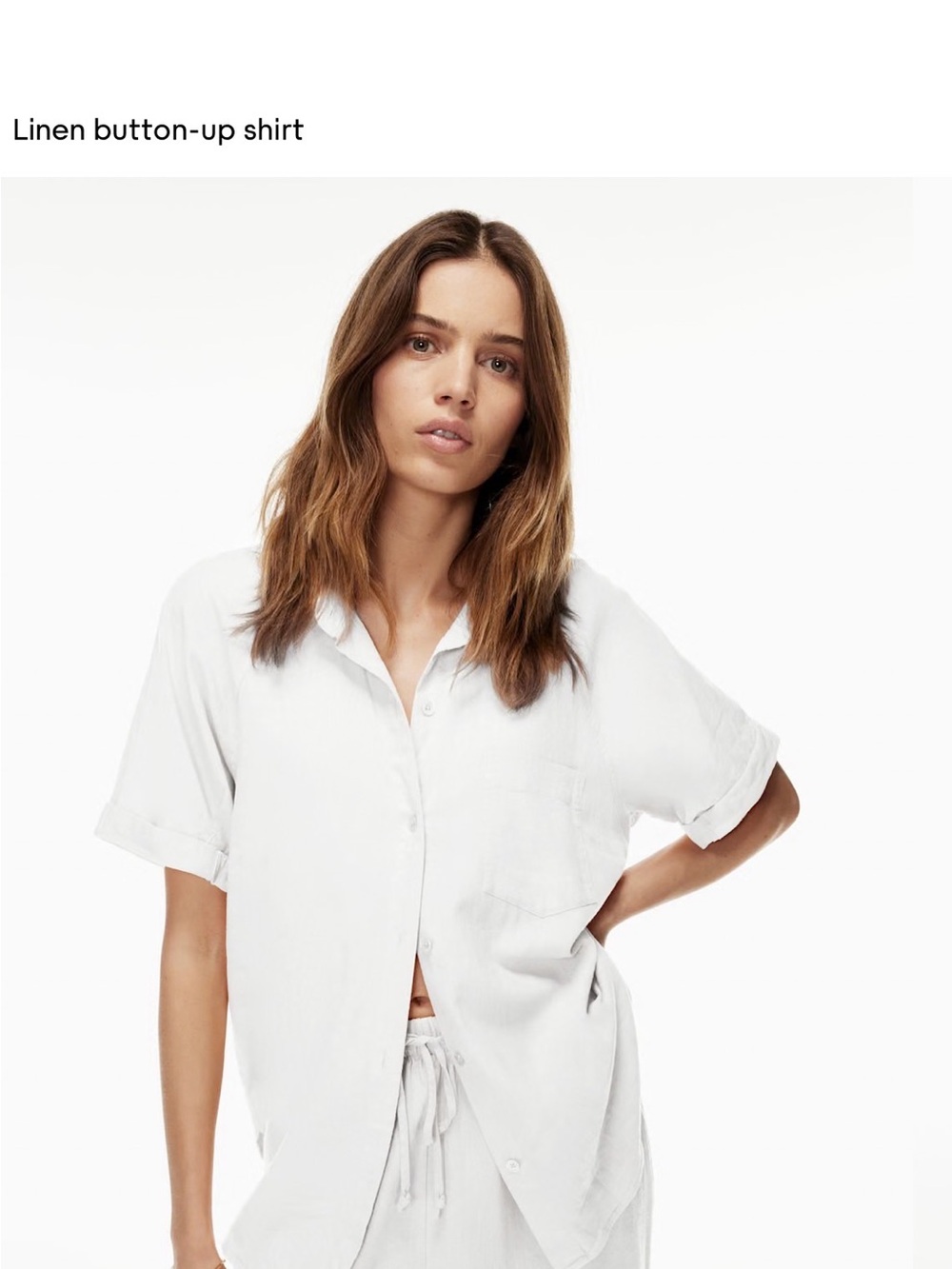 Aritzia - Wilfred Free
Boyfriend Linen Shortsleeve Shirt